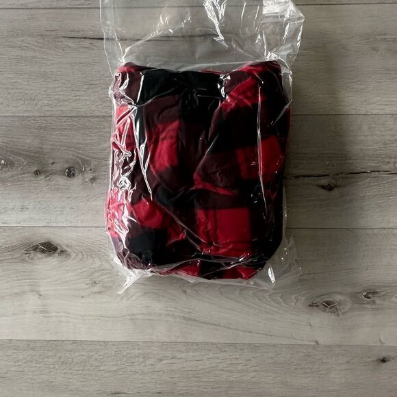 SCODI Flannel LS Fleece Lined Plaid Full Zip Hoodie Jacket RED/BLK M NWT IN PKG - Picture 8 of 8